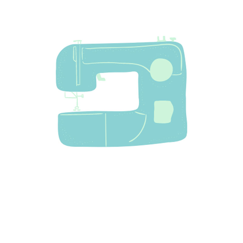 Blue Sewing Machine Icon