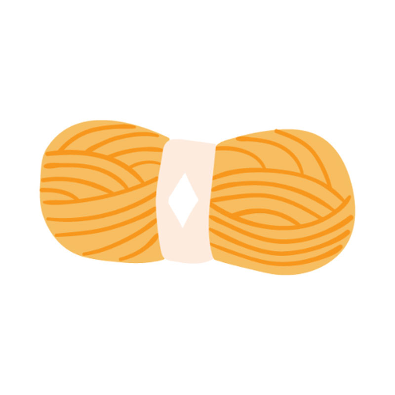 Ball of Orange Yarn Icon